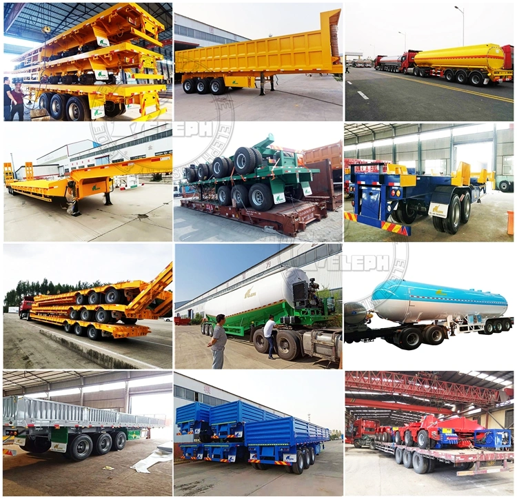 2 Axles Drawbar Wings Open Box Trailers