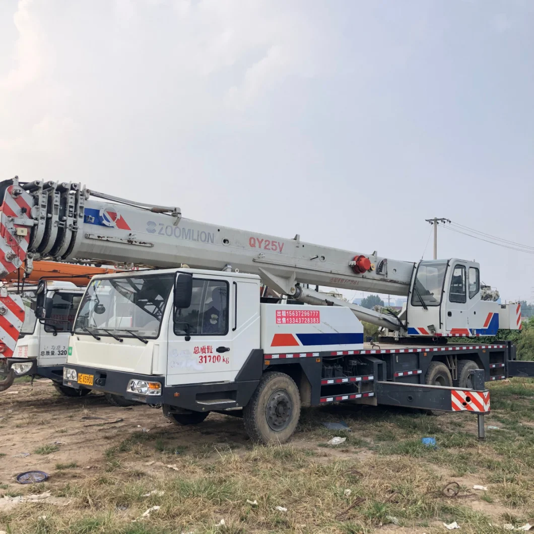 Uso De La Marca China Zoomlionn Qy25V Crane De Camió N Boom De Cinco Secciones 25ton Crane Hidrá Ulica PARA Camió N Con Grú a