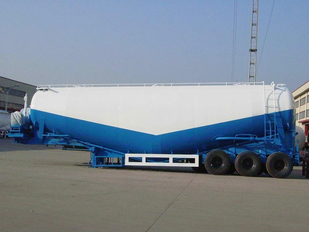 Tri-Axle 30-70m3 Bulk Cement Truck Trailer Powder Tank Semi Trailer 3 Axles 42cbm Cement Silo Trailer Cement Bulker Tank Semi Trailer