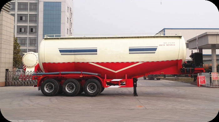 Customized 30t/35t/40t/45t/50t 2 Axles 3 Axles 4 Axles Cement/Fly Ash/Powder Material/ V Type Tanker Trailer Bulker Silo Tank Truck Semi Trailer