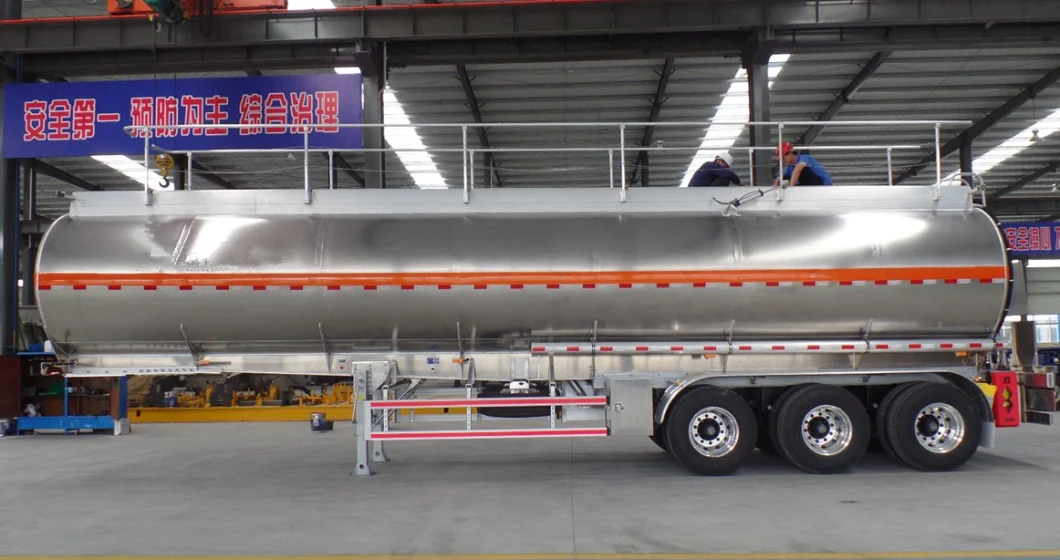 45000 Liters Stainless Steel Tank Truck Natural Gas Fuel Tanker Trailer Crude Oil Transport Semitrailer