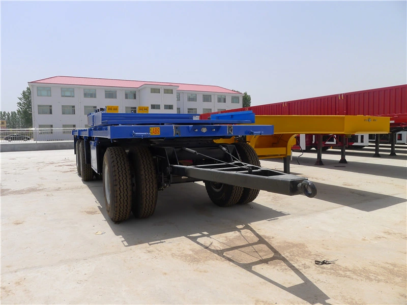 2/3 Axles Sidewall Hook 20FT Towing Agricultural Highwall Flatbed Trailer Fence Cargo Drawbar Full Trailer for Sale