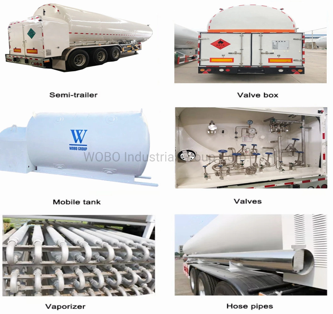 Cryogenic Liquid Gas Oxygen Nitrogen CO2 Transport Semi Trailer