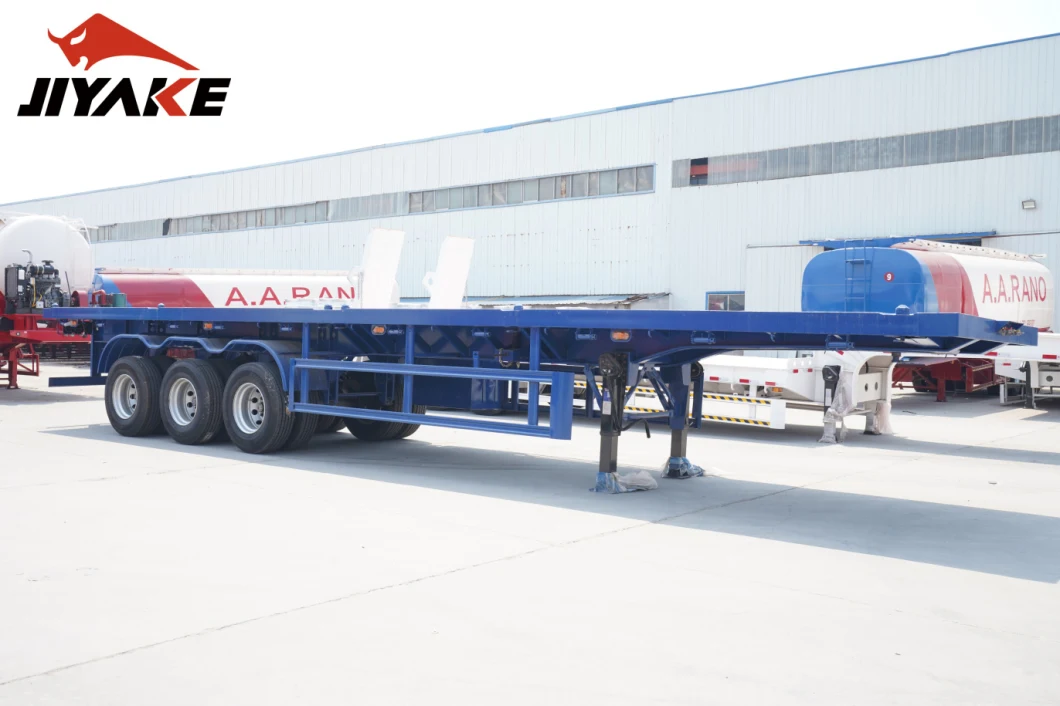 Good Price Tri-Axle 40FT 20FT Flatbed Container 60 Tons Truck Flatbed Vehicle Trailer for Sale