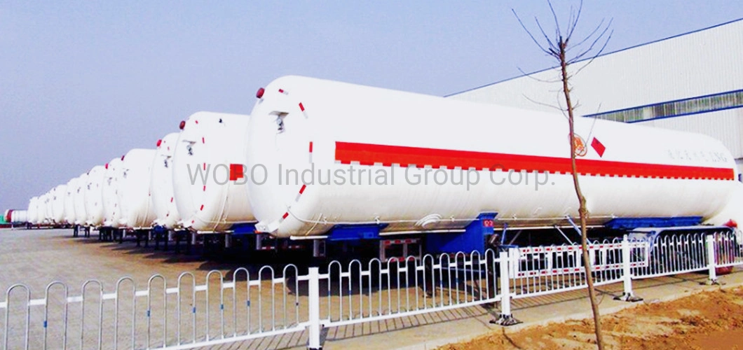 40000 Liters LNG LPG CO2 3 Axles Cryogenic Liquid Semi Tanker Tank Trailer