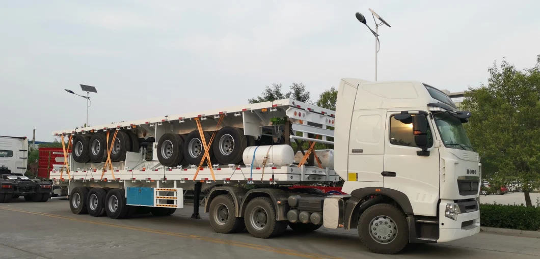 High Quality 3axle 4axle 20FT 40FT Flatbed Semi Trailer