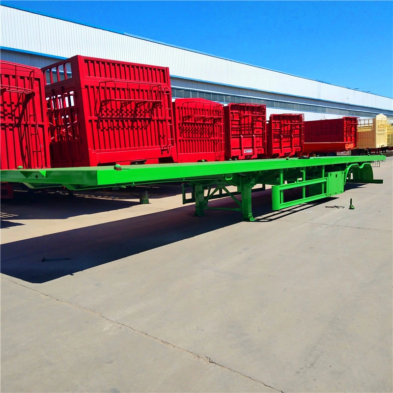 Hot Sale 3/4 Axles 40FT Side Wall Semi Trailer Flat Bed Mini Enclosed Cargo Dump Truck Trailer