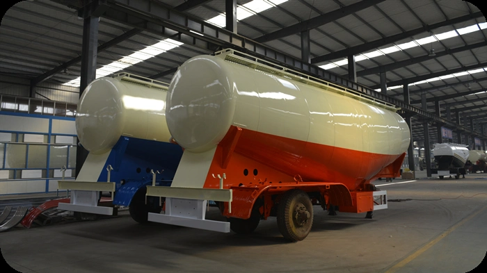 Customized 30t/35t/40t/45t/50t 2 Axles 3 Axles 4 Axles Cement/Fly Ash/Powder Material/ V Type Tanker Trailer Bulker Silo Tank Truck Semi Trailer