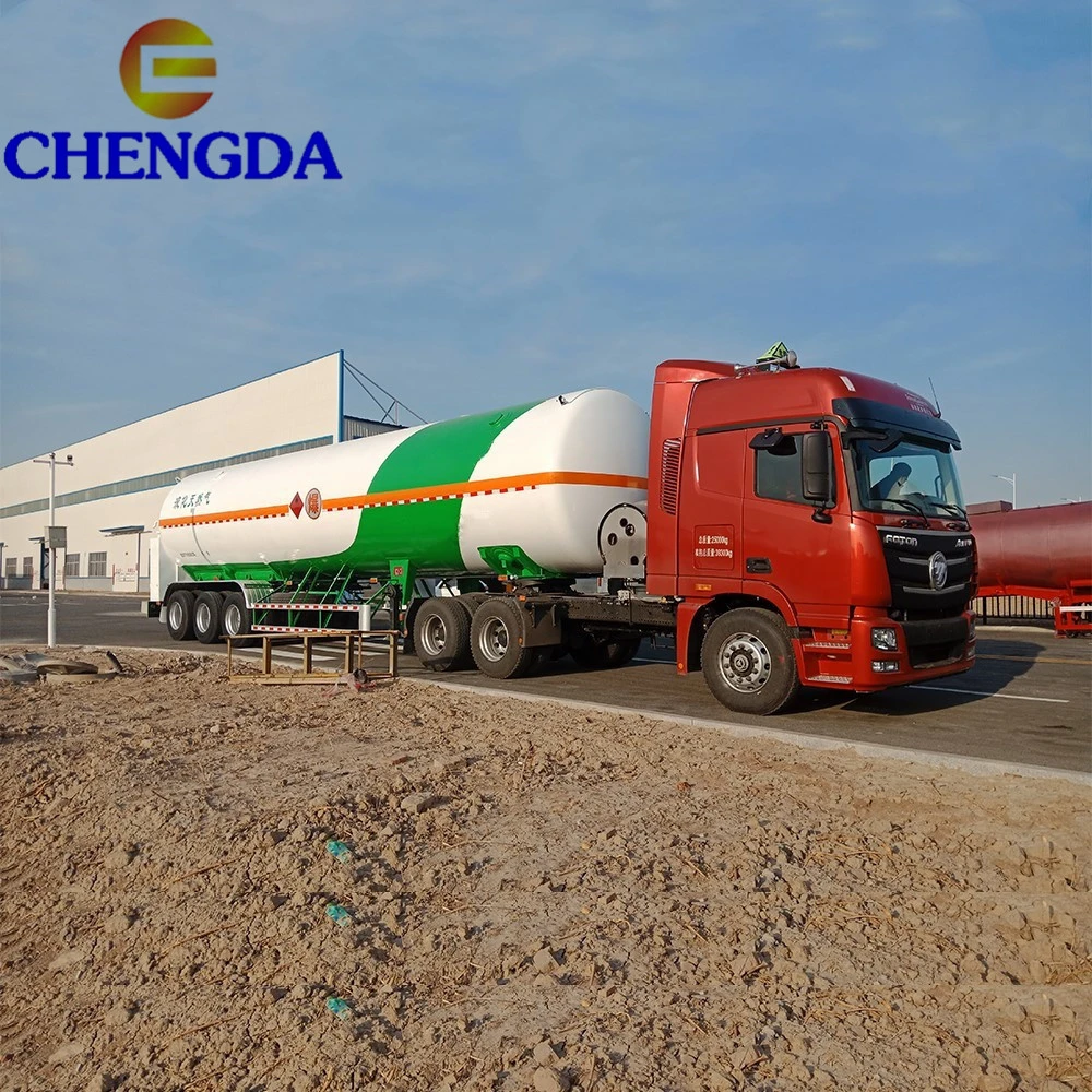 High Quality 3 Axle LNG Semi Trailer Truck Gas Tank Semi Trailer CNG Semi Trailer