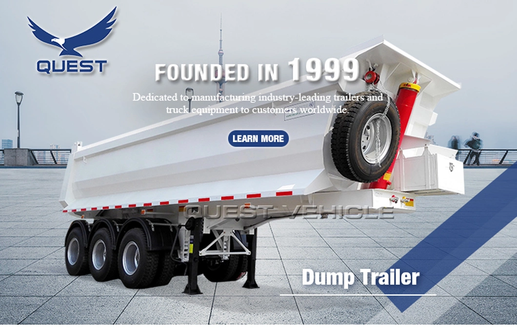 6 Axles Sand Stone Coal Transportation100 Tons End Dump Semi Truck Trailer Tipper Trailer