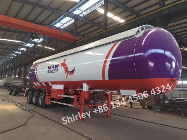 3-Axle 49600L 25t 25tons Propane Tank Truck 25tonnes LPG Gas Tanker Semi Trailer for Ghana