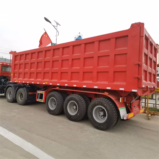 저렴한 트레일러가 있는 나이지리아에서 판매되는 34톤 3축 세미 사이드 덤프 트럭