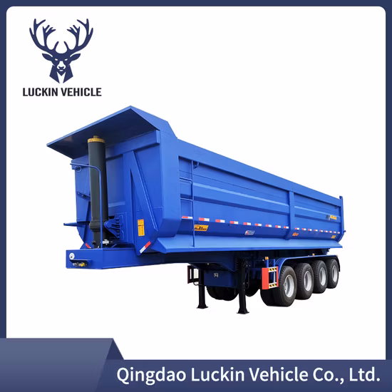 4축 사이드 티퍼와 티퍼가 장착된 80톤 세미트레일러