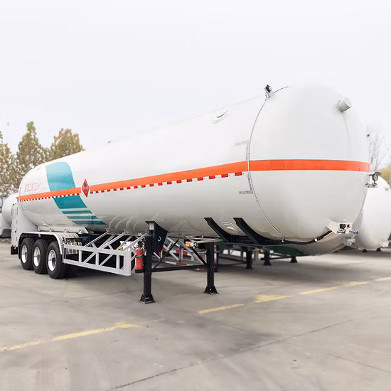 40000 리터 LNG LPG CO2 3 차축 극저온 액체 세미 탱커 탱크 트레일러