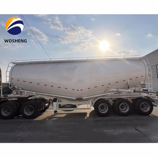 3개의 차축 30-40CBM 공기 압축기 벌크 캐리어 사일로 분말 재료 운송 유조 트럭 벌크 시멘트 탱크 세미 트레일러